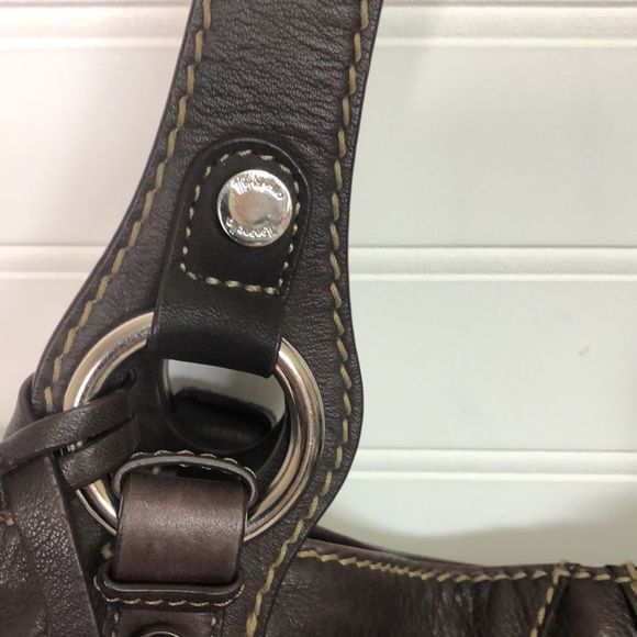 TIGNANELLO leather shoulder purse chocolate brown - Picture 3 of 13